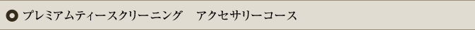 プレミアムティースクリーニング　アクセサリーコース